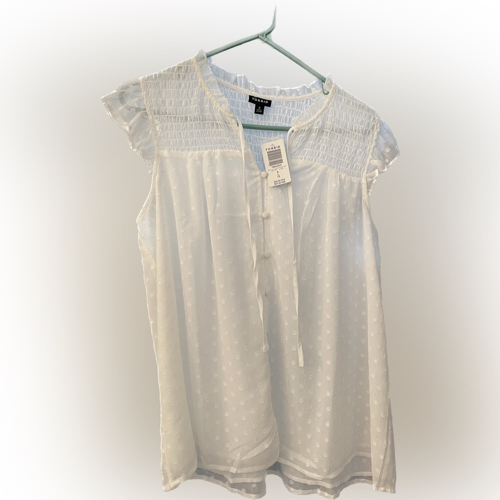 NWT white flowy blouse